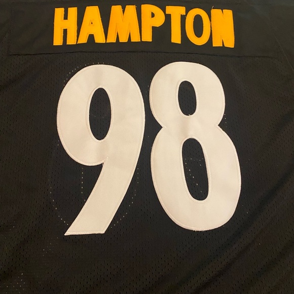 Steelers Casey Hampton 98 Reebok Onfield NFL Jersey size 50 (L) - Picture 3 of 8